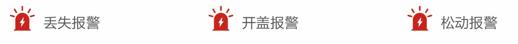 丢失报警、开盖报警、松动报警